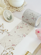 ♡ rose script washi tape - updated color: creamier, ivory tones!

♡ 50mm wide

♡ all washi is 10m long