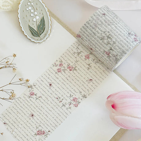 ♡ rose script washi tape - updated color: creamier, ivory tones!

♡ 50mm wide

♡ all washi is 10m long