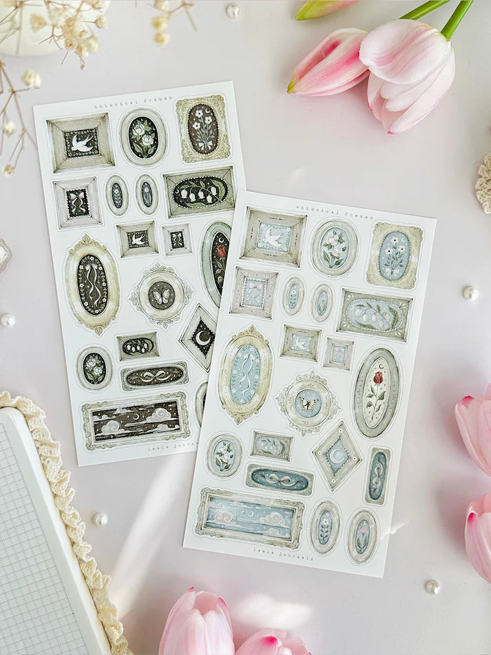 leelajournals Whimsical Deco Framed Sticker Sheet - 2 pc Set

♡ 2pc sticker sheet set - 2 large

♡ pet matte (clear)

♡ all sheet dimensions estimated: L: 4x7 (in) | S: 4x3 (in)