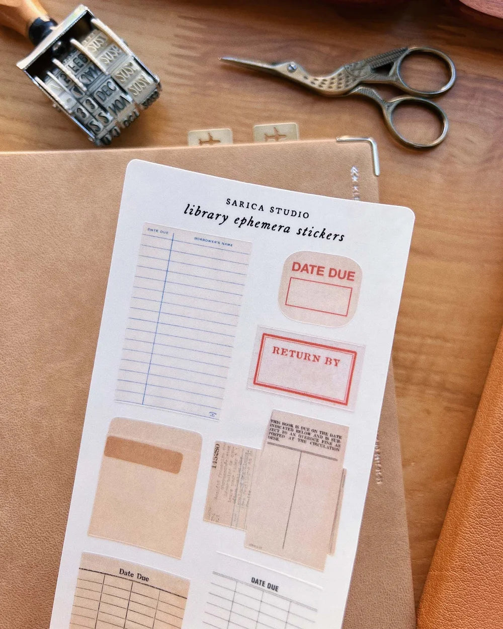 Sarica Studio Library Ephemera Stickers