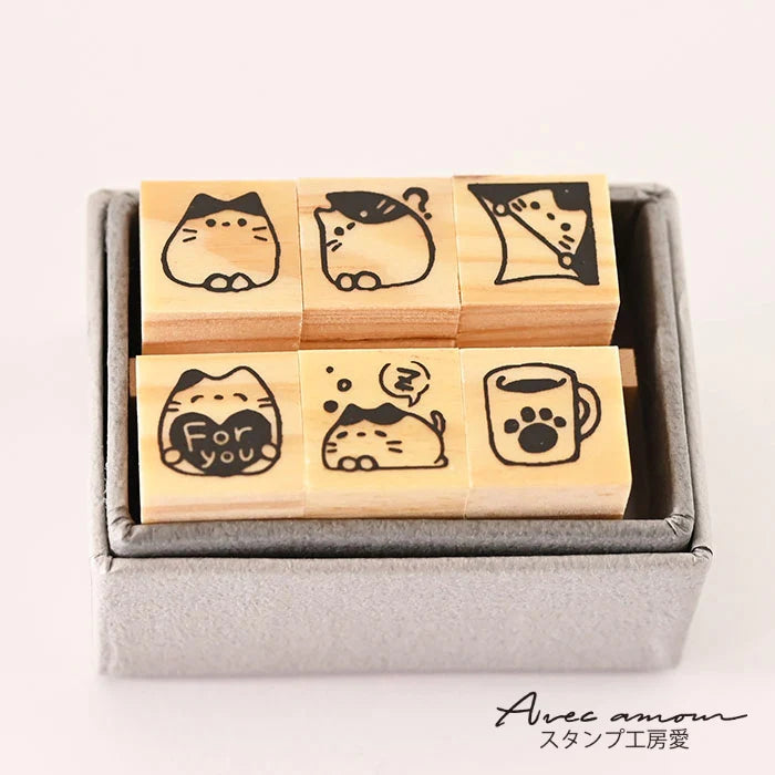 Stamp Studio Ai Mini Stamp Set of 6 - Cat
