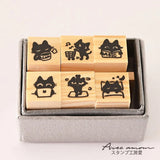 Stamp Studio Ai Mini Stamp Set of 6 - Black Cat
