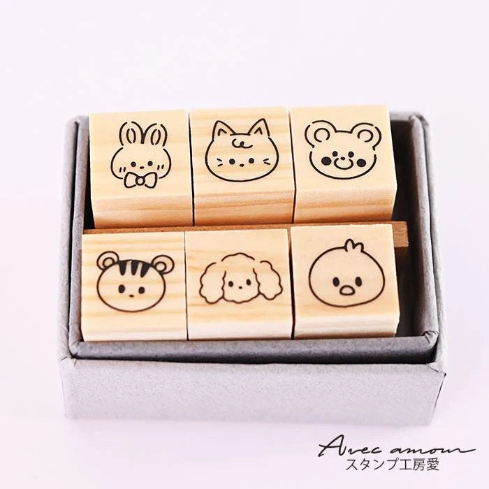 Stamp Studio Ai Mini Stamp Set of 6 - Animals