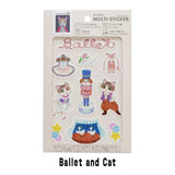 Sanby Multi-Sticker Arisa Shimoda - Ballet and Cat