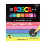 POSCA Paint Marker 7-Color PC-1M Pastel Color Set