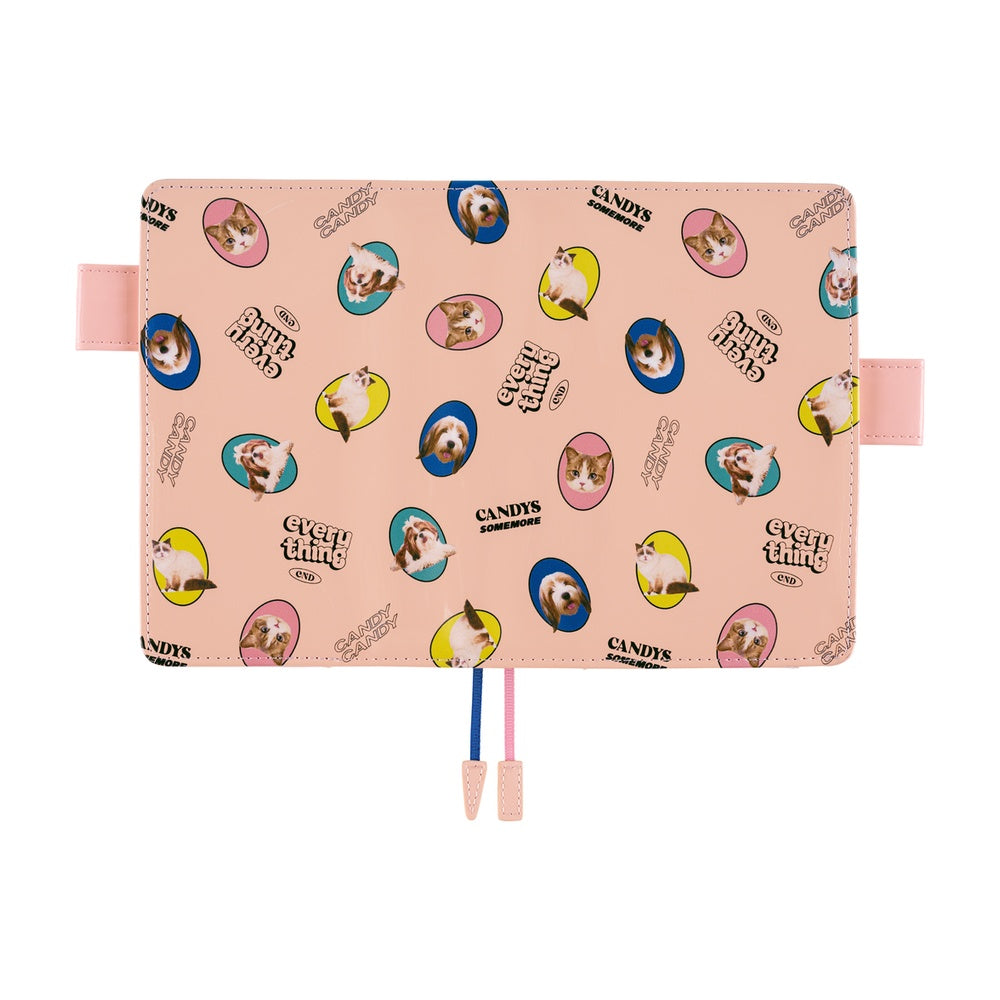 Hobonichi Techo 2026 Original Book & Cover - Candy Stripper: Random Dog & Cat (Pink) [JPY/A6/April Start]