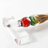 Orange Rose Glass Dip Pen