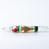 Orange Rose Glass Dip Pen