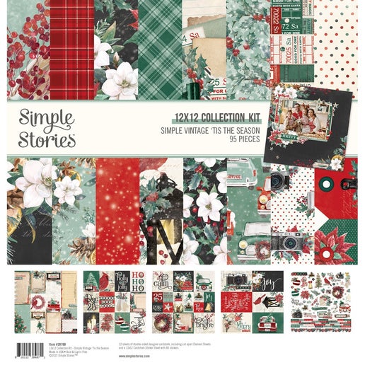 Kit de colección vintage simple 'Tis The Season' de 12" x 12" 