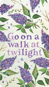 Each of the 78 cards feature Daisy's night-themed artwork and a prompt to engage with the unique inspirational power of the evening hours: Listen for night sounds, read a book by candlelight, or draw a recent dream. Pick a card each night as a ritual or select one when you feel called to reflect, create, or adventure. An immersion in nature's nighttime wonders—star fields, night-blooming flowers, and more—this deck is a lovely gift for those who thrive in the moonlight.