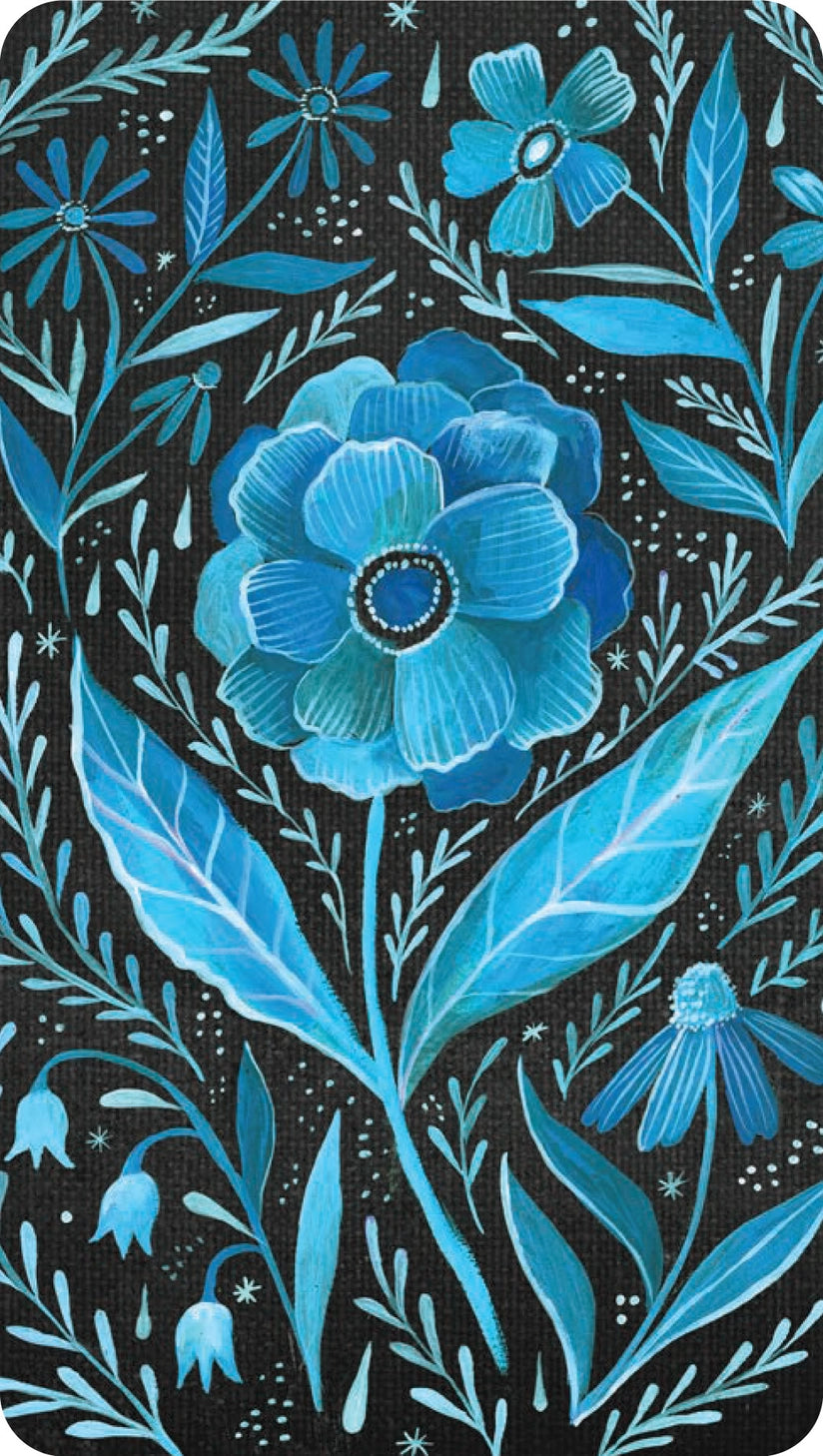 Each of the 78 cards feature Daisy's night-themed artwork and a prompt to engage with the unique inspirational power of the evening hours: Listen for night sounds, read a book by candlelight, or draw a recent dream. Pick a card each night as a ritual or select one when you feel called to reflect, create, or adventure. An immersion in nature's nighttime wonders—star fields, night-blooming flowers, and more—this deck is a lovely gift for those who thrive in the moonlight.