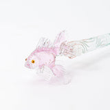 Pink Goldfish Glass Dip Pen