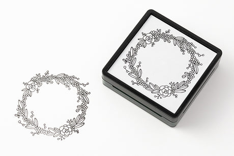 Midori Pre-inked Stamp-Wreath