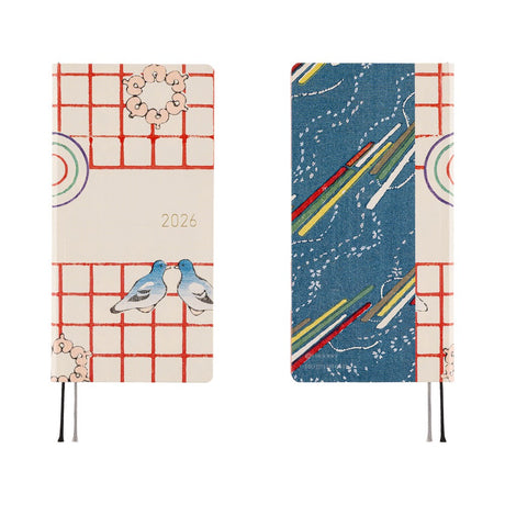 Hobonichi 2026 Spring Weeks Unsodo Bijutsukai (Blue Pigeons) [JPN/Tall & Slim/April Start]