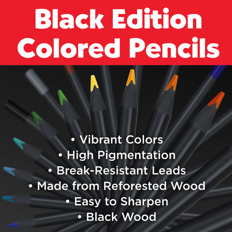 Faber-Castell Black Edition Colored Pencils - Tin of 12