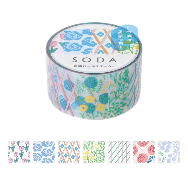 SODA Transparent Masking Tape - Stamp (Sticker Roll)