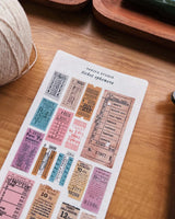 Sarica Studio Ticket Ephemera Stickers