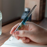 Tsukuyomi Blue Glass Dip Pen