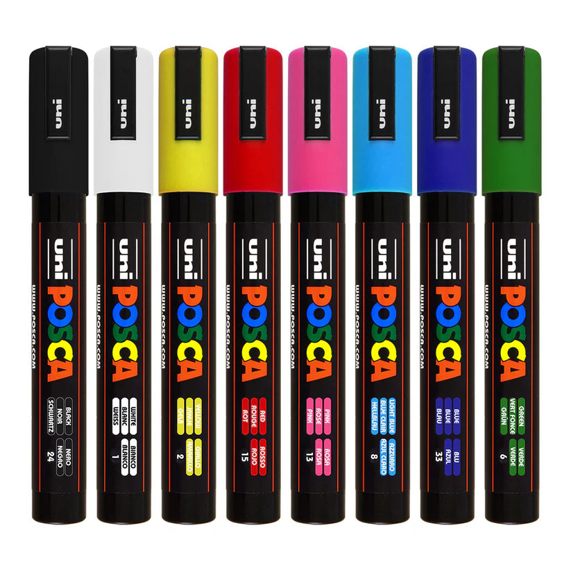 POSCA Paint Marker 8-Color PC-5M Medium