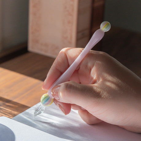 Wagashi Sakura Mochi Glass Dip Pen