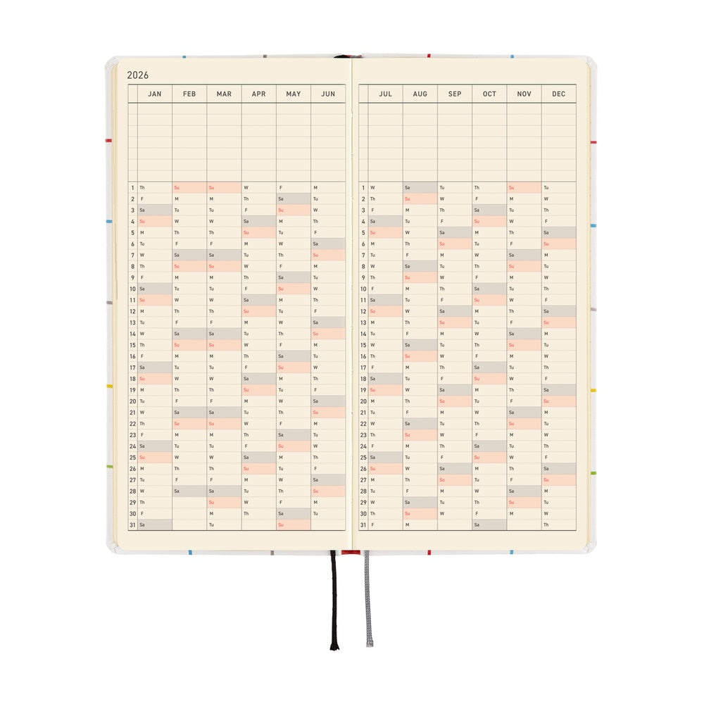 Hobonichi 2026 Weeks 100%ORANGE: Squirrel’s Moving Day [JPN/Tall & Slim/April Start]