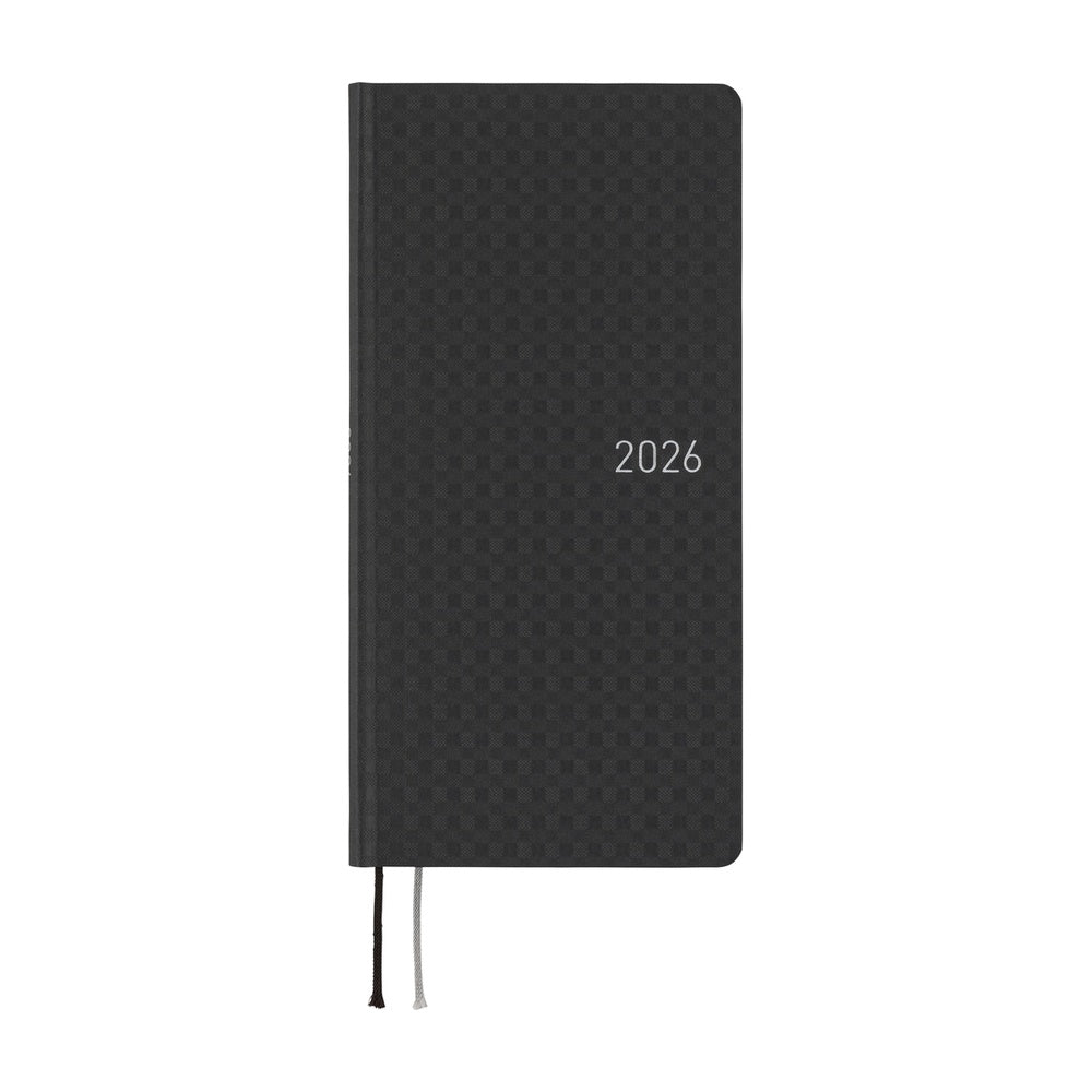 Hobonichi 2026 Spring Weeks Paper Series: Black Gingham [JPN/Tall & Slim/April Start]