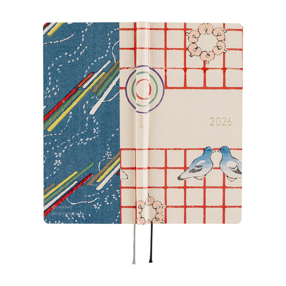 Hobonichi 2026 Spring Weeks Unsodo Bijutsukai (Blue Pigeons) [JPN/Tall & Slim/April Start]
