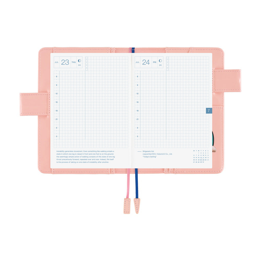 Hobonichi Techo 2026 Original Book & Cover - Candy Stripper: Random Dog & Cat (Pink) [JPY/A6/April Start]