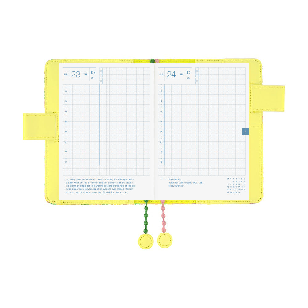 Hobonichi Techo 2026 Original Book & Cover - mina perhonen: skyful (Yellow) [JPN/A6/April Start]