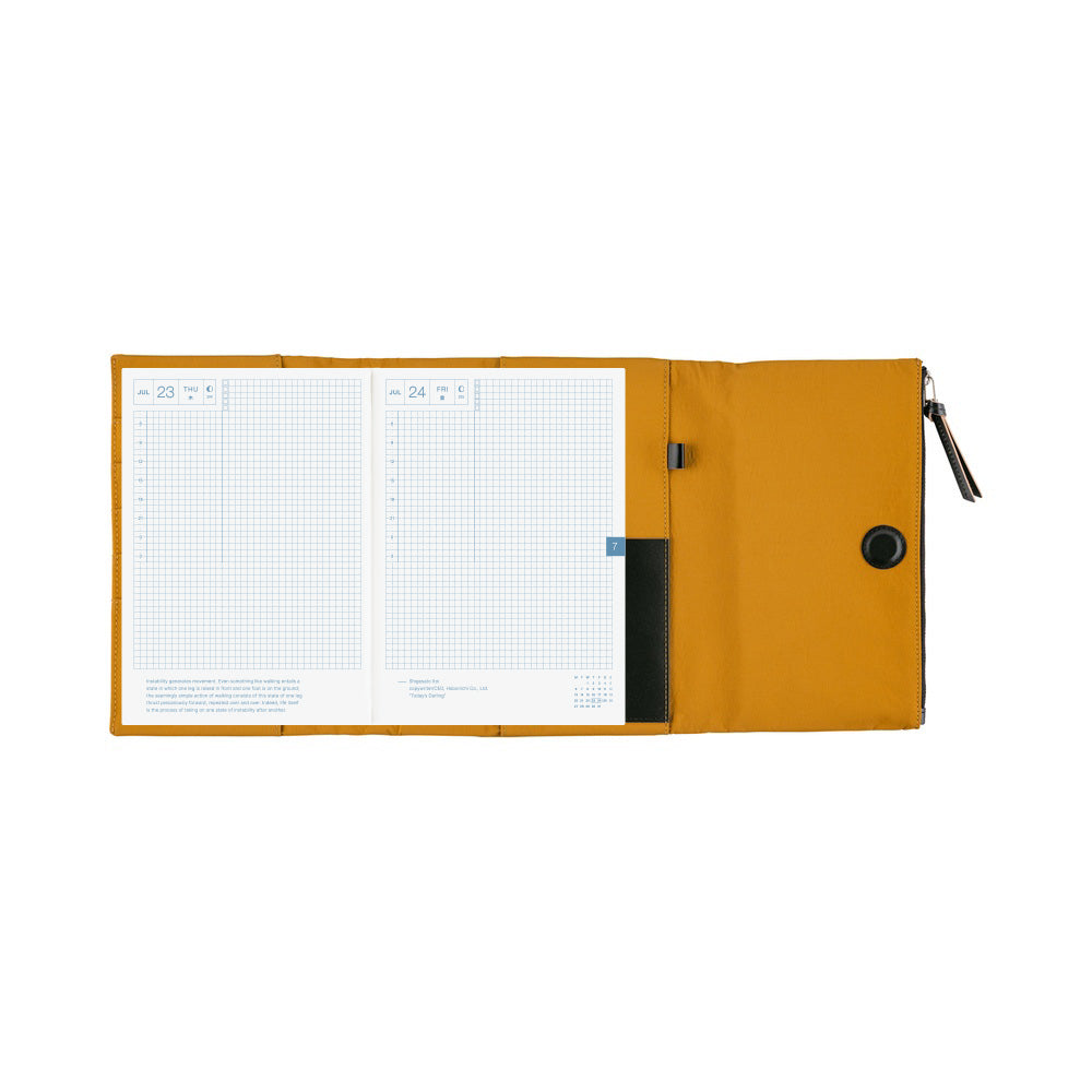 Hobonichi Techo 2026 Cousin A5 Book & Cover - Tragen: Mustard [JPN/A5/April Start]