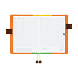 Hobonichi Techo 2026 Cousin A5 Book & Cover - 100%ORANGE: Where’s the Squirrel Going [JPN/A5/April Start]