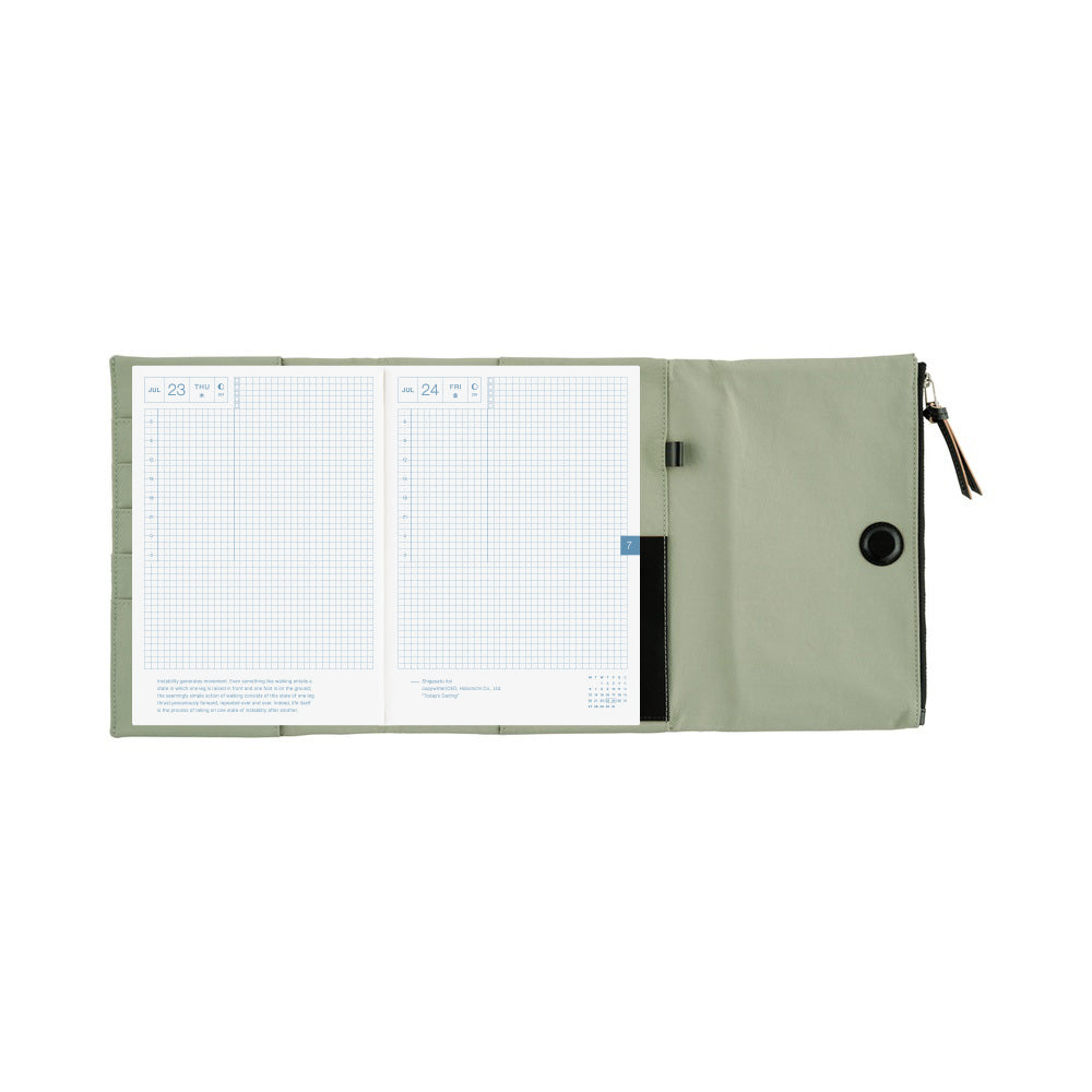 Hobonichi Techo 2026 Cousin A5 Book & Cover - Tragen: Oakmoss [ENG/A5/Jan Start]