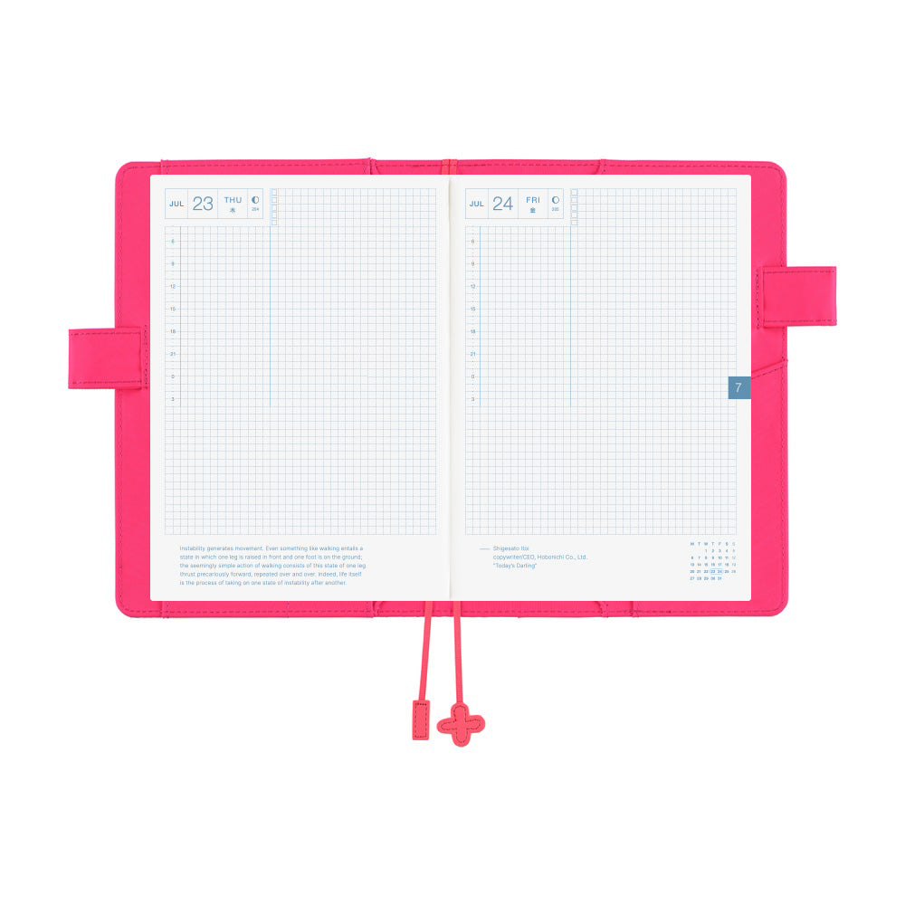 Hobonichi Techo 2026 Cousin A5 Book & Cover - Makoto Matsubayashi: Pink Flowers [JPN/A5/April Start]