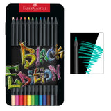 Faber-Castell Black Edition Colored Pencils - Tin of 12