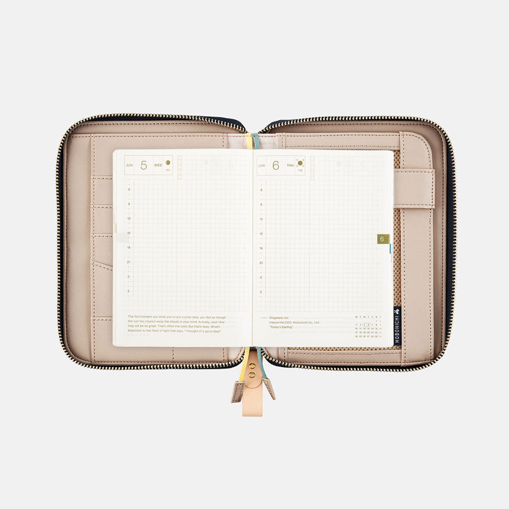 Hobonichi 2025 A6 Funda mina perhonen: sinfonía (Marina)