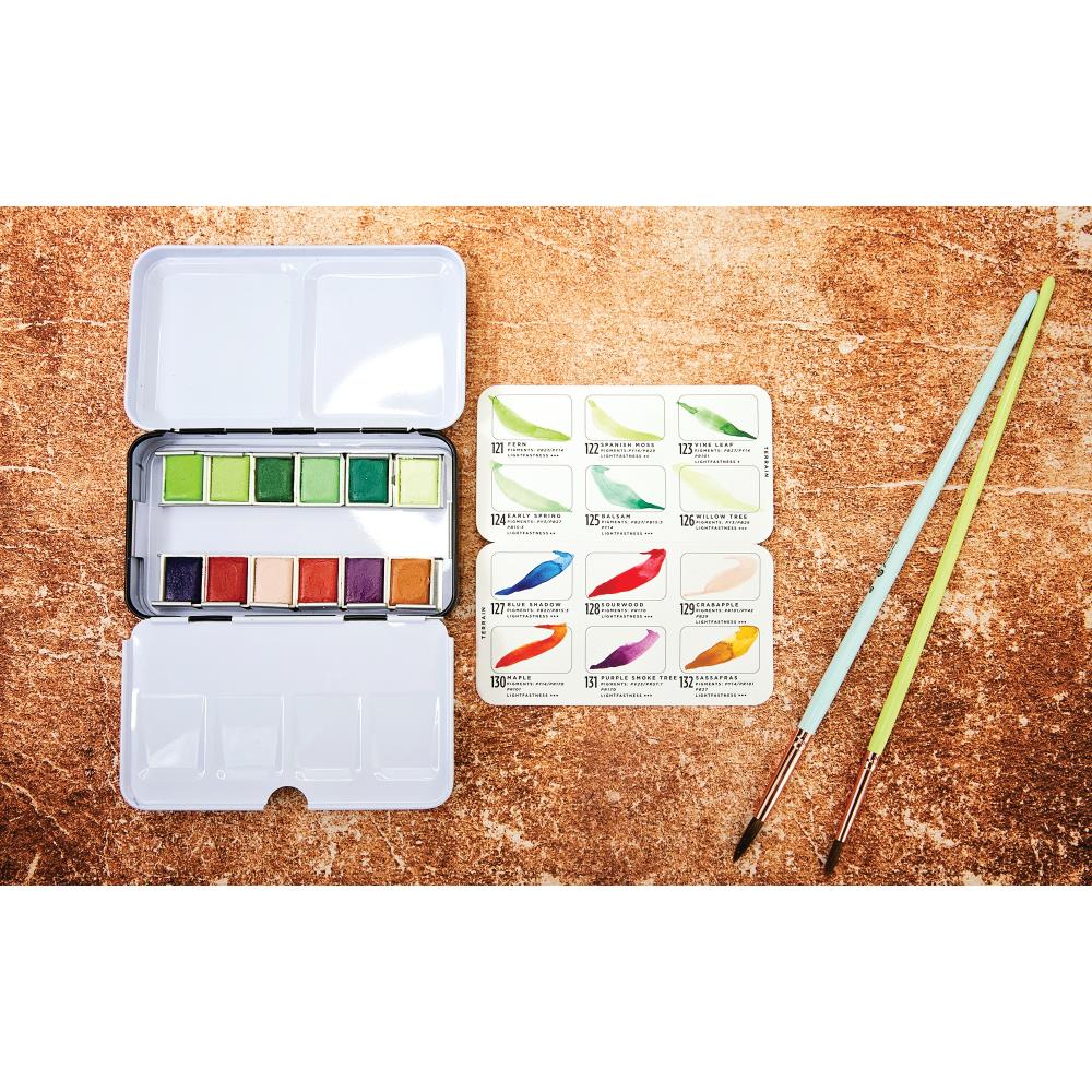 Terrain Prima Watercolor Confections Watercolor Pans 12/Pkg