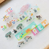Cinta adhesiva washi transparente Sunny Days AIUEO