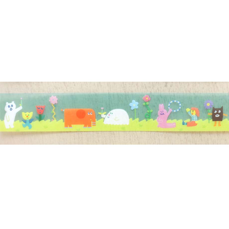 Cinta adhesiva washi transparente Sunny Days AIUEO
