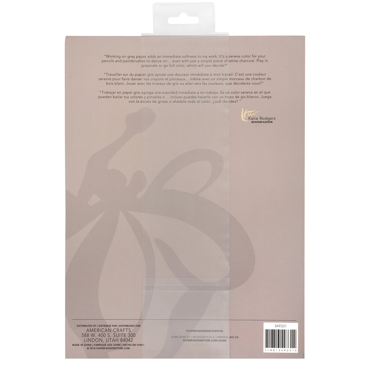 Paper Fashion Heavy Weight Gray Paper Pad 9"X12"