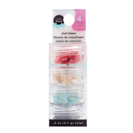 50 % DE DESCUENTO - Mezclas de resina para verter en color Shell Flakes Primary 4/paquete 