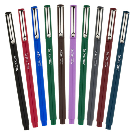 Le Pen Fine Point Basic Set 10/Pkg Uchida