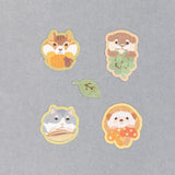 Pegatinas de copos de nieve de Cute Critters