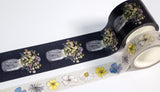 Paquete de 2 cintas washi con diseño de prado de flores silvestres 