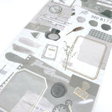 Libre Collage Sticker Gray Mind Wave Seals Sticker