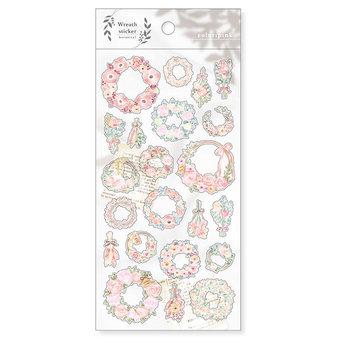 Pegatina de corona de flores rosas Mind Wave