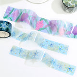 Cinta adhesiva transparente PET con bandera azul BGM 