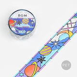 Stained Glass Interstellar Flight Washi Tape Clear BGM
