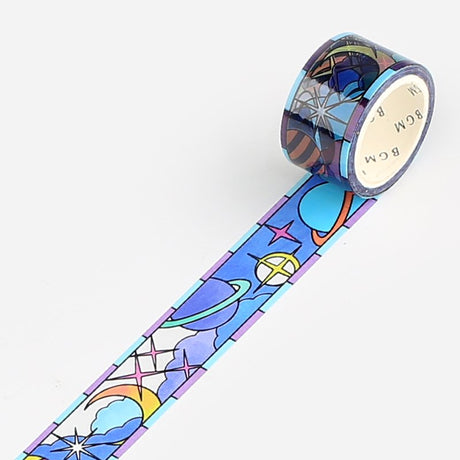 Stained Glass Interstellar Flight Washi Tape Clear BGM