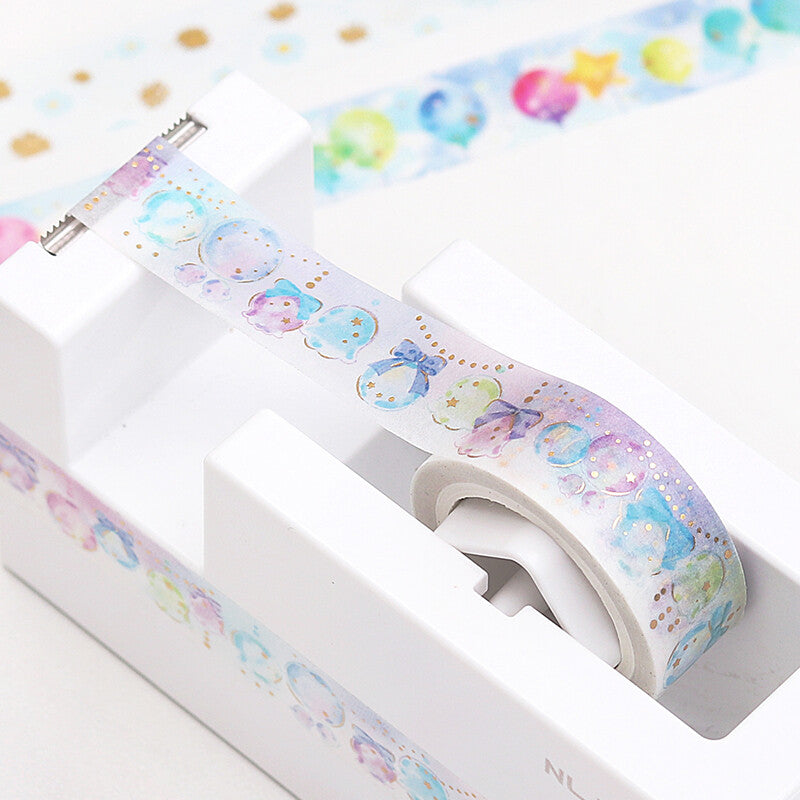Cinta washi con burbujas y fondo musical