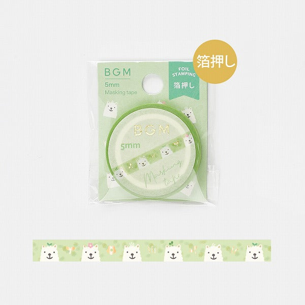 Alpaca Slim Washi Tape BGM